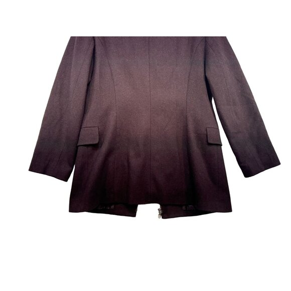 Braebrook Womens Wool Blend Zip-Up Coat Size 14 Brown Made In Russia - Picture 7 of 9